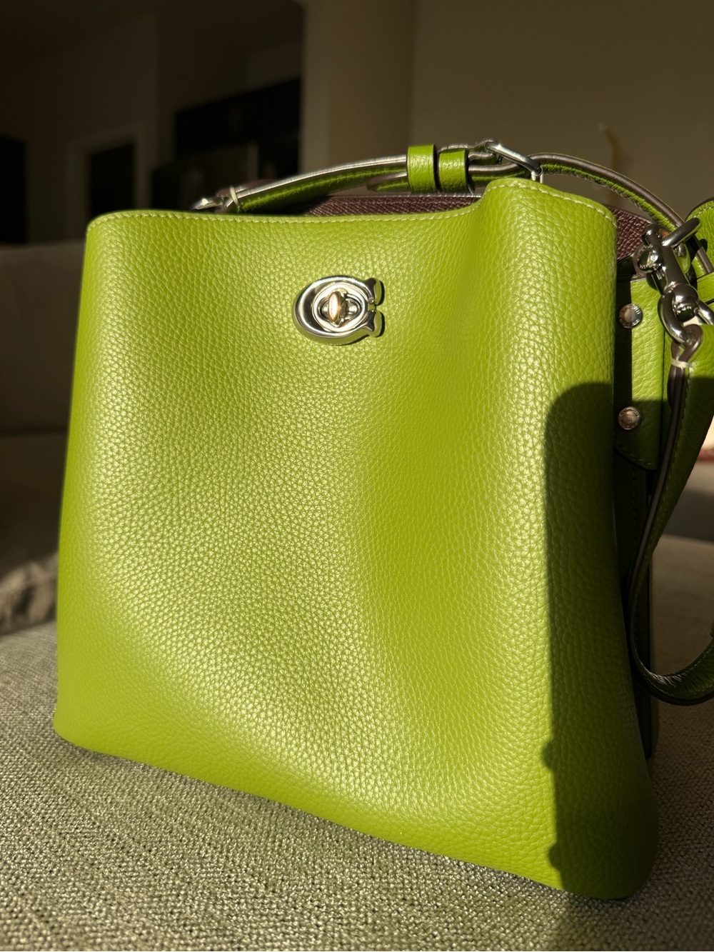 Coach Green Leather Bucket Bag - Women's Shoulder Bag